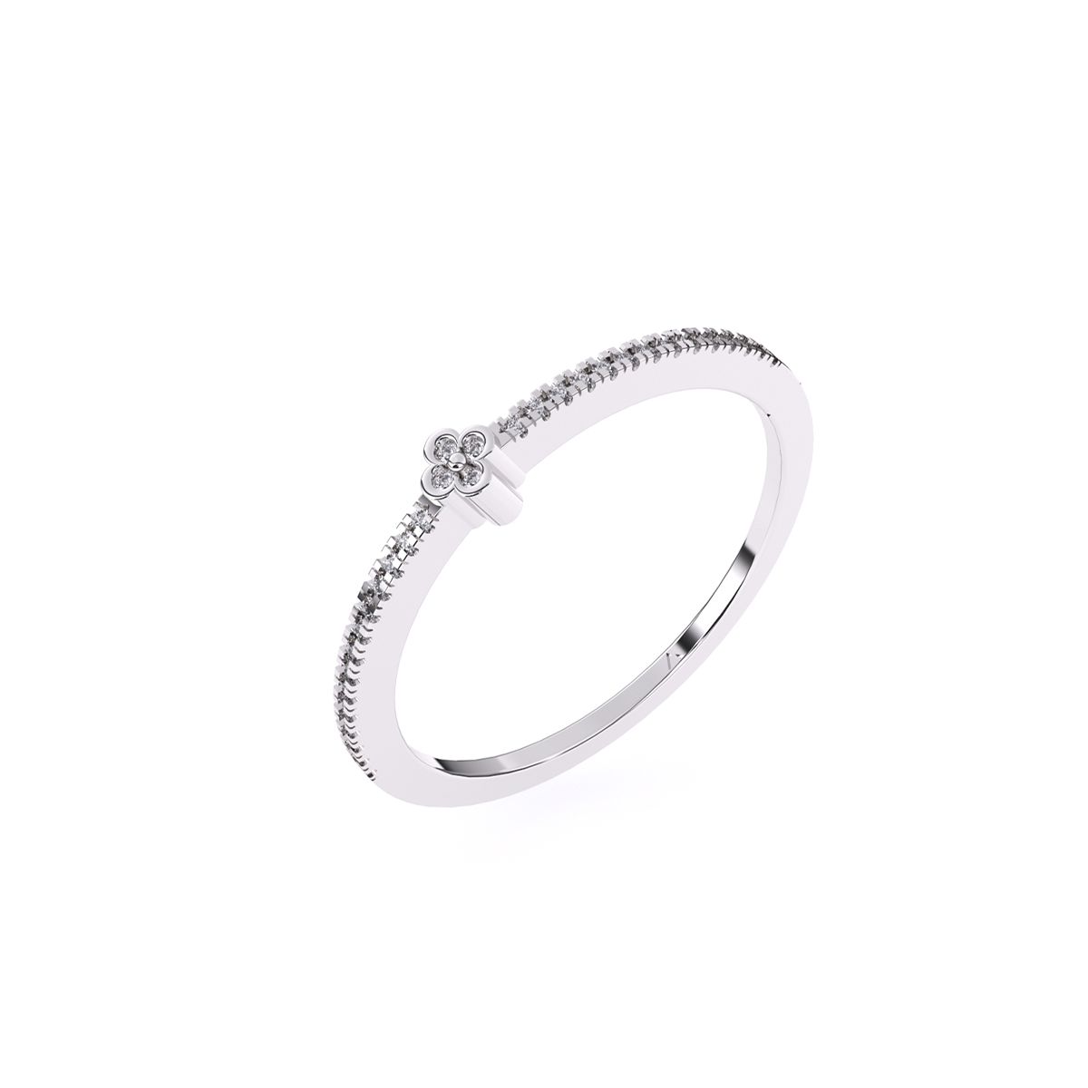 Gorgeous Two Tone Lab Grown Ring